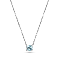 Колье из серебра с топазом Sky Blue