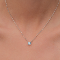 Колье из серебра с топазом Sky Blue