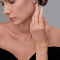 Колье из серебра с горным хрусталем