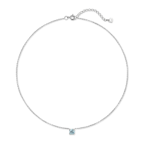 Колье из серебра с топазом Sky Blue