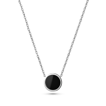Колье из серебра с черным ониксом