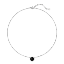 Колье из серебра с черным ониксом