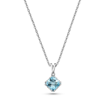 Колье из серебра с топазом Sky Blue