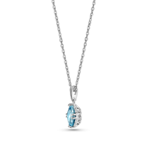 Колье из серебра с топазом Sky Blue