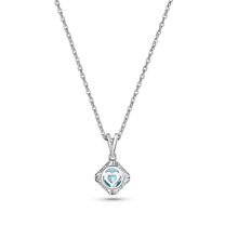 Колье из серебра с топазом Sky Blue