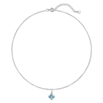 Колье из серебра с топазом Sky Blue