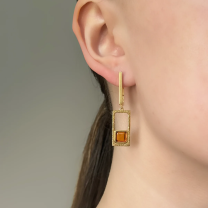 Серьги на английском замке из серебра