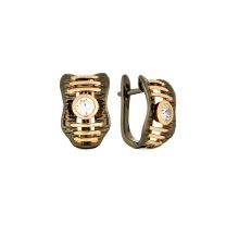 Серьги из серебра с фианитом Calipso