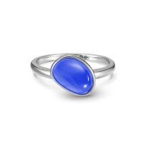 Кольцо из серебра с синим агатом Lollipop