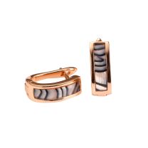 Серьги из серебра с позолотой Piton