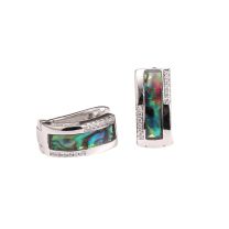 Серьги из серебра с фианитом Piton