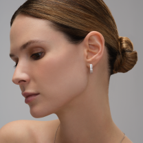 Серьги из серебра с фианитом Spark Line