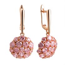 Серьги из серебра с позолотой Raspberry