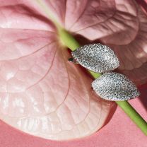 Серьги из серебра с керамикой Flower