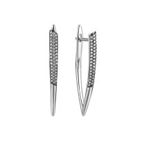 Серьги из серебра с фианитом Matrix