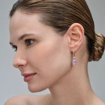 Серьги из серебра с фианитом Asher