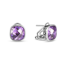 Серьги из серебра с фианитом Style Avenue