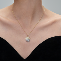 Колье из серебра с позолотой Stars