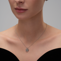Колье из серебра с фианитом Stars