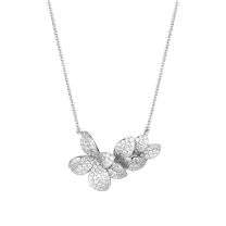 Колье из серебра с фианитом Flower