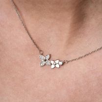 Колье из серебра с фианитом Lace