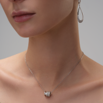 Колье из серебра с фианитом Sweet point