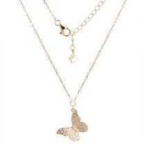 Колье из серебра с позолотой Butterflies