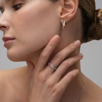 Кольцо из серебра с фианитом Spark Line