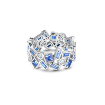 Кольцо из серебра с фианитом Mosaic