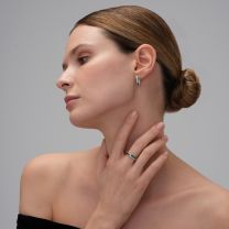 Кольцо из серебра с фианитом Spark Line
