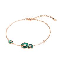 Браслет-цепочка из серебра с позолотой Enamel