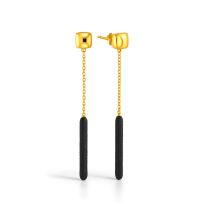 Серьги из серебра с позолотой Universe