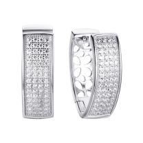 Серьги из серебра с фианитом Spark Line