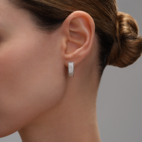 Серьги из серебра с фианитом Spark Line