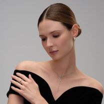 Серьги из серебра с позолотой Spark Line