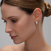 Серьги из серебра с фианитом Spark Line