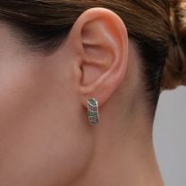 Серьги из серебра с позолотой Rio