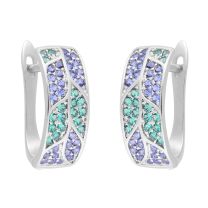 Серьги из серебра с фианитом Rio