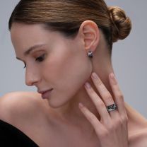 Серьги-кольца из серебра Wild and Beautiful
