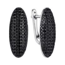 Серьги из серебра Caviar