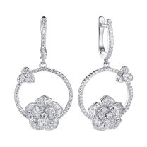 Серьги из серебра Flower