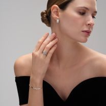 Кольцо из серебра с фианитом Spark Line