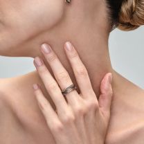 Кольцо из серебра с позолотой Rio