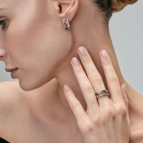 Кольцо из серебра с позолотой Rio