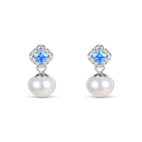 Серьги из серебра с жемчугом Nautilus