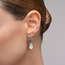 Серьги из серебра "Флора"
