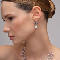 Серьги из серебра "Флора"
