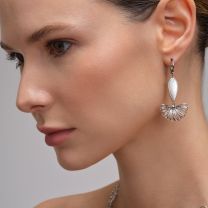 Серьги из серебра "Флора"