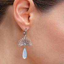 Серьги из серебра "Флора"