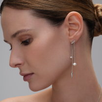 Серьги из серебра с жемчугом Nautilus
